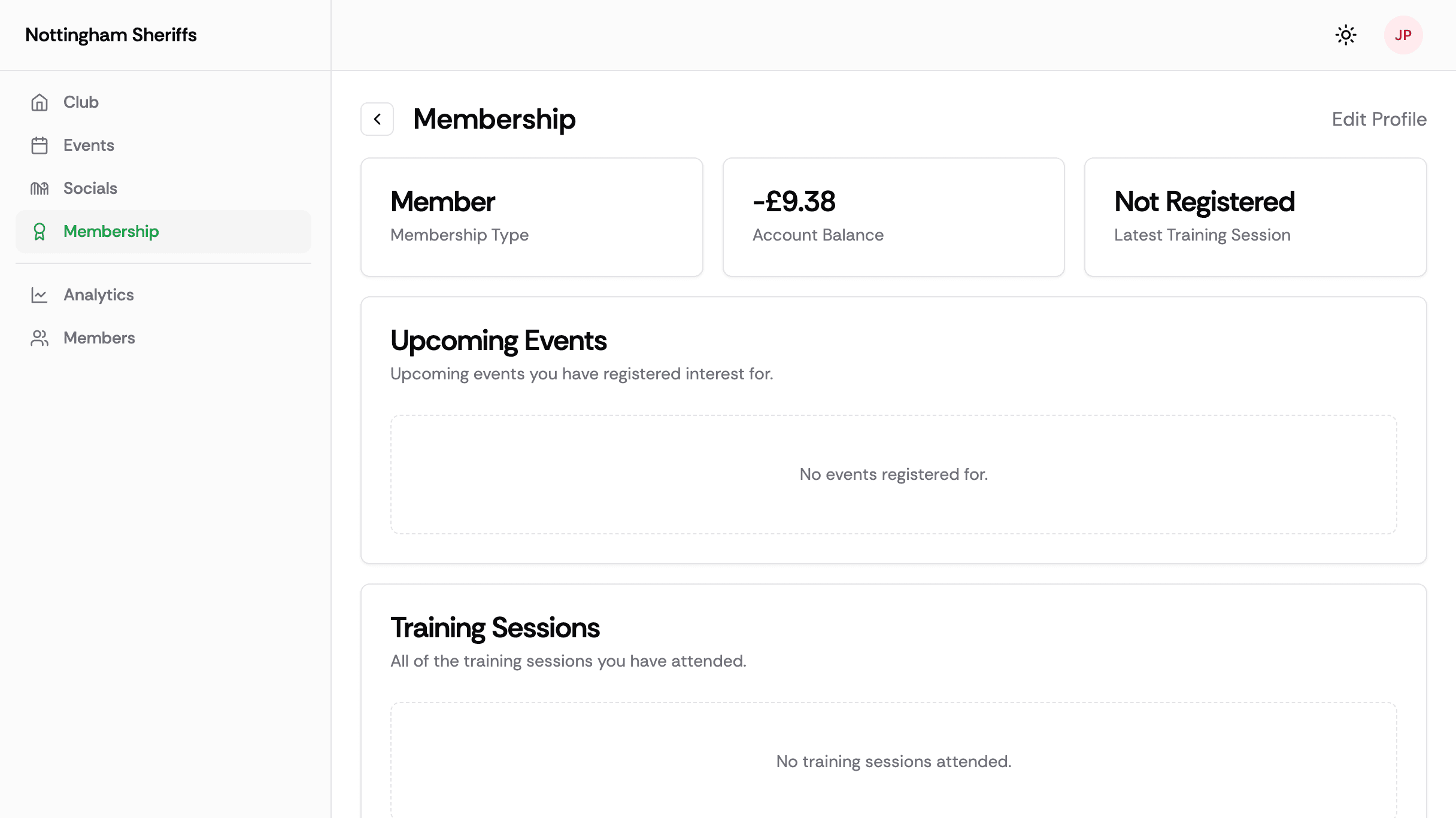 Dodgeball Members Portal